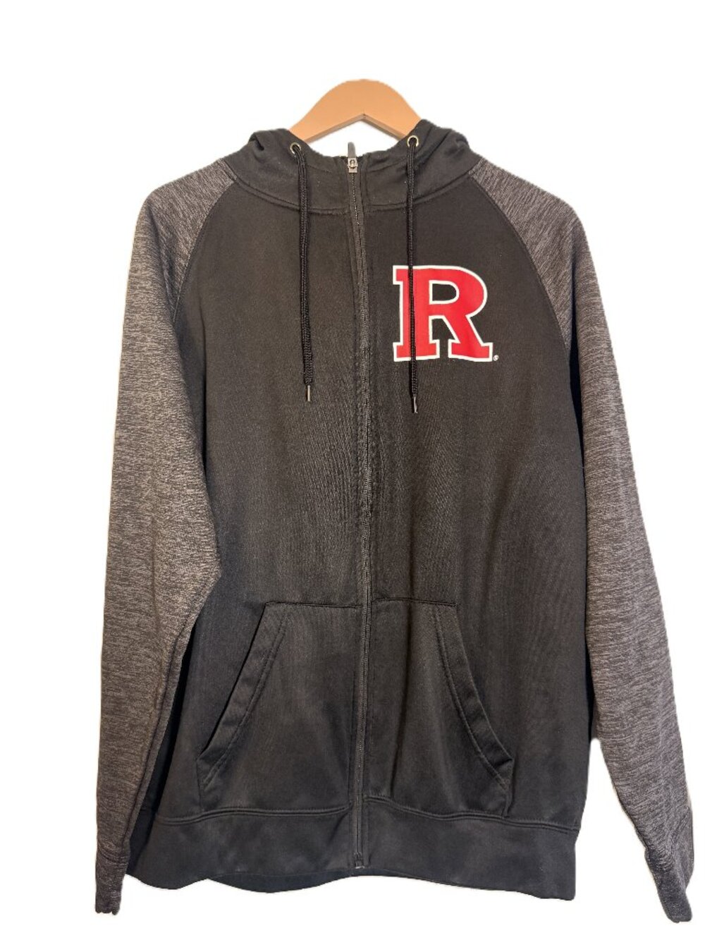Men's hoodie Large Rutger black sweater Colosseum pre-owned